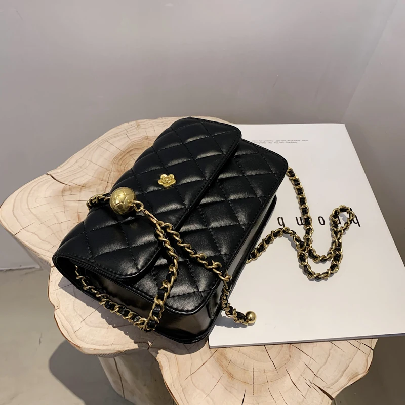 

Explosive rhombic shoulder handbags 2021 new trendy fashion all-match high-quality texture chain bag cover small square bag