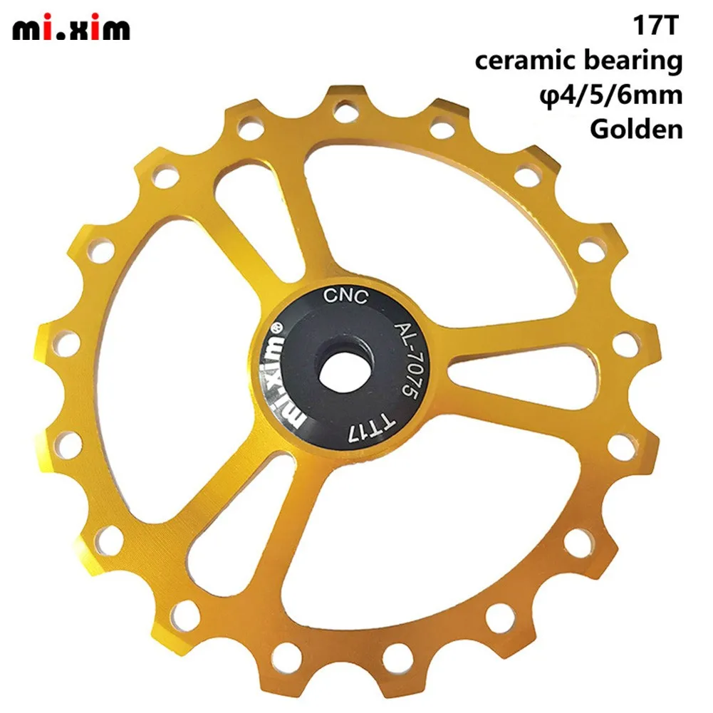 

Bicycle Rear Derailleur Guide 17T Roller Rear Pulley Derailleur Bearing Guide Roller Rear Pulley 7-12 Speed