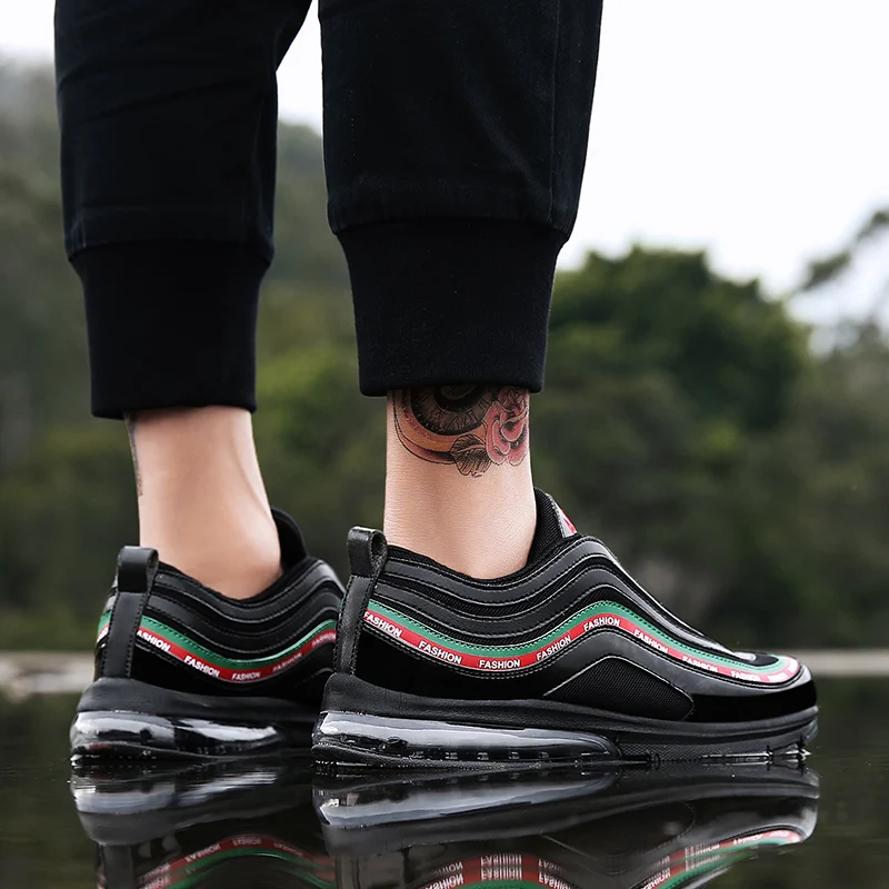 Air Cushion Thick Sole Platform Sneakers Men Vulcanize Shoes Man Mixed Color Chunky Dad Shoes Men Trainers Creepers Loafers
