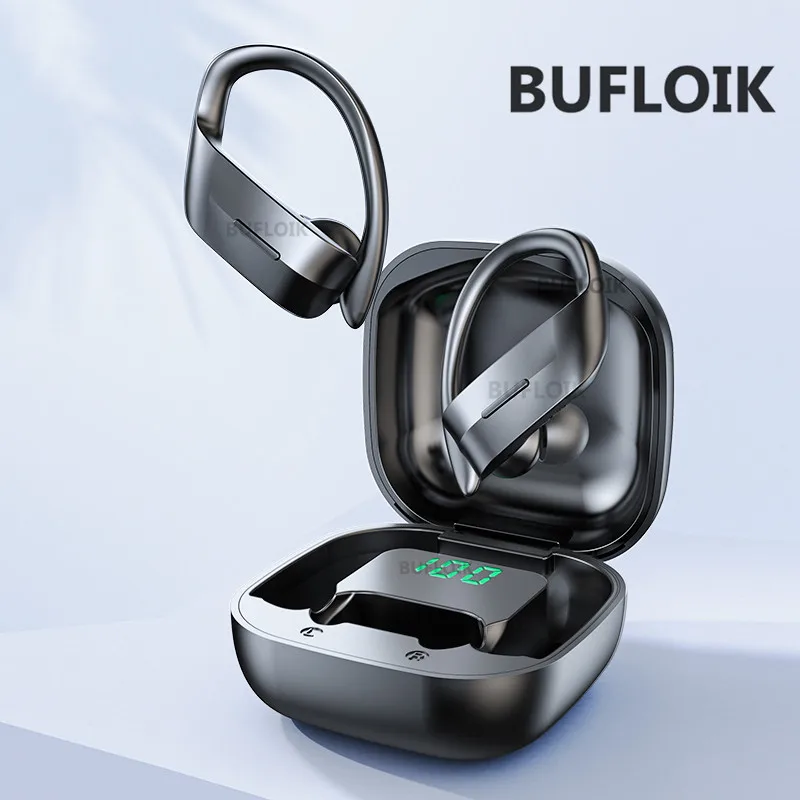

TWS 5.0 Bluetooth-Compatible Earphones With Mic Wireless Headphones Sports Waterproof Headsets Touch Control Earbuds For Phones
