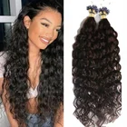 100 Пряди Micro Loop Ring Hair Indian Remy Свободные глубокие вьющиеся человеческие волосы 1 глокон естественного цвета1 #2 #4 #