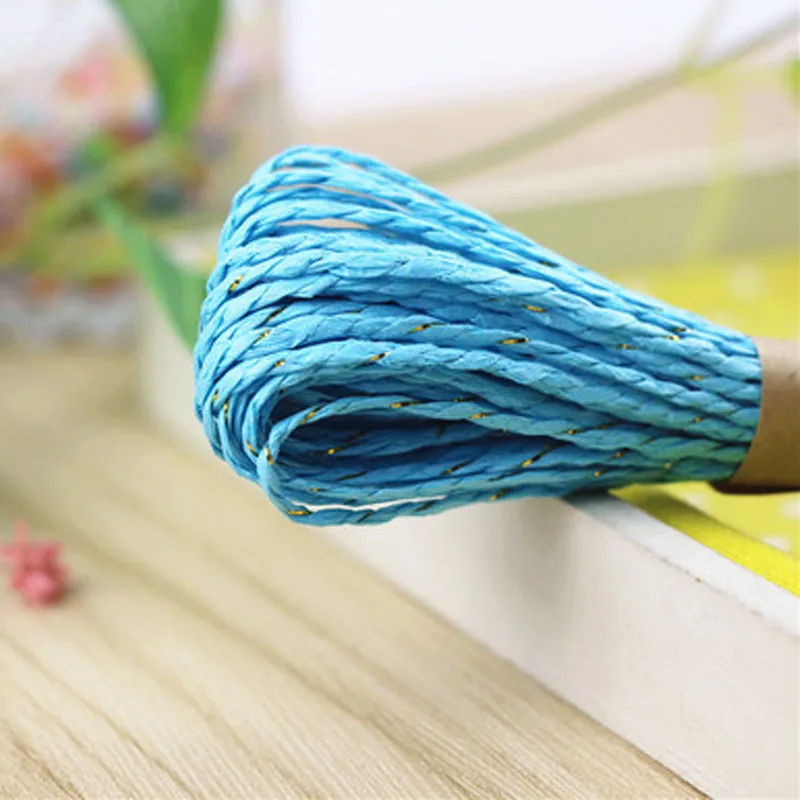 10 м красочные бумажные веревки DIY ручной работы ремесло для свадьбы торт из конфет Печенье Подарочная коробка упаковочный обмоточный Декор