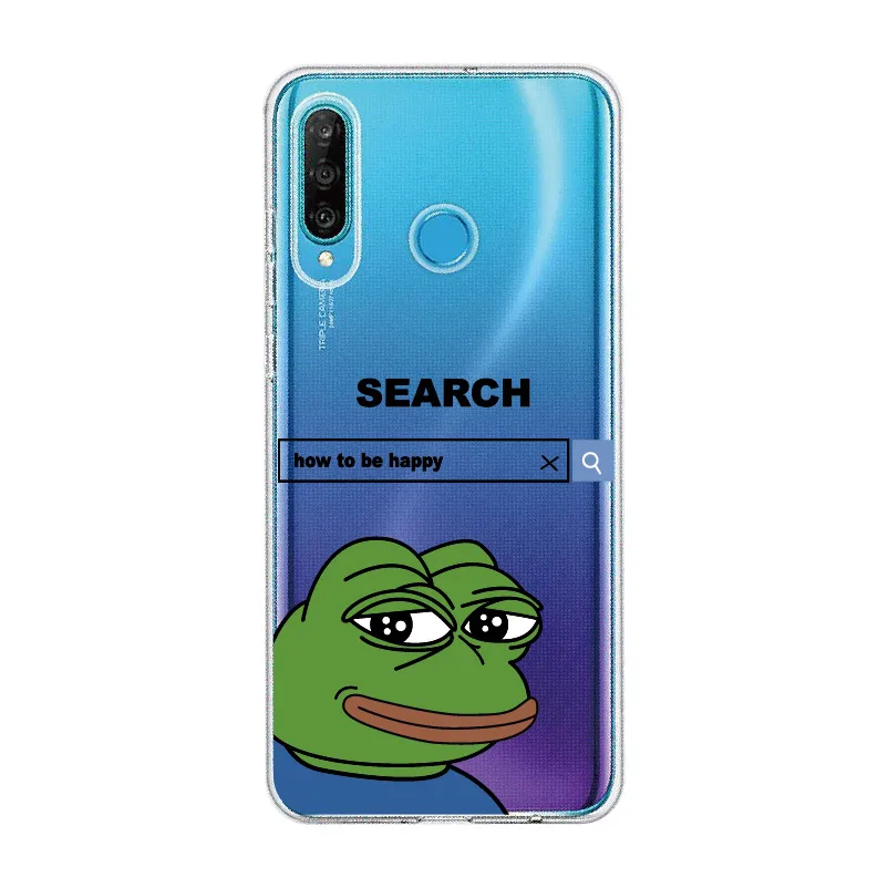 Мемы грустно лягушка чехол для телефона Huawei Honor Mate 10 20 Nova P20 P30 P40 P Smart поверхностью