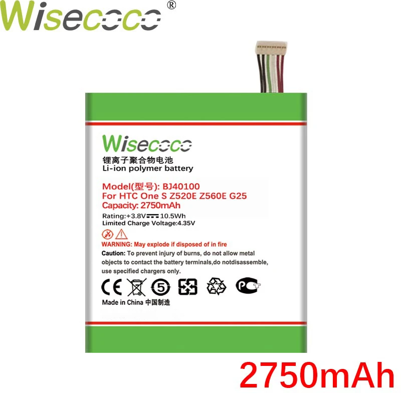 

Wisecoco BJ40100 2750 мА/ч, Батарея для HTC One s Z520E z560e G25 те телефон Батарея Замена + номер для отслеживания
