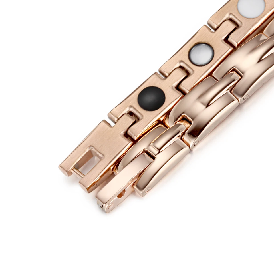 Модные полированные браслеты RainSo для магнитной терапии женщин и мужчин