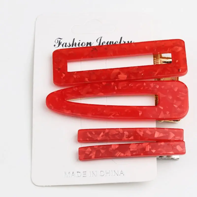 Minimalist Japanese Women Duckbill Hair Clips Transparent Acetate Metallic Tinfoil Sequins Hairgrips Shower Decorative Barrettes | Красота и