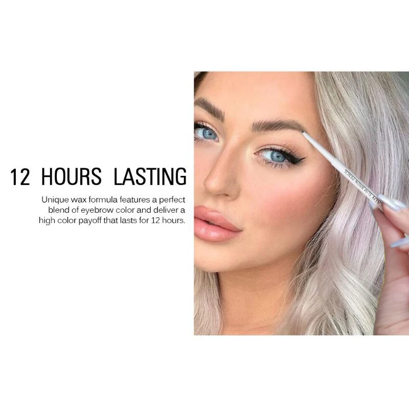Портативный карандаш со щеточкой для бровей 4 цвета Двойные головки вращающаяся