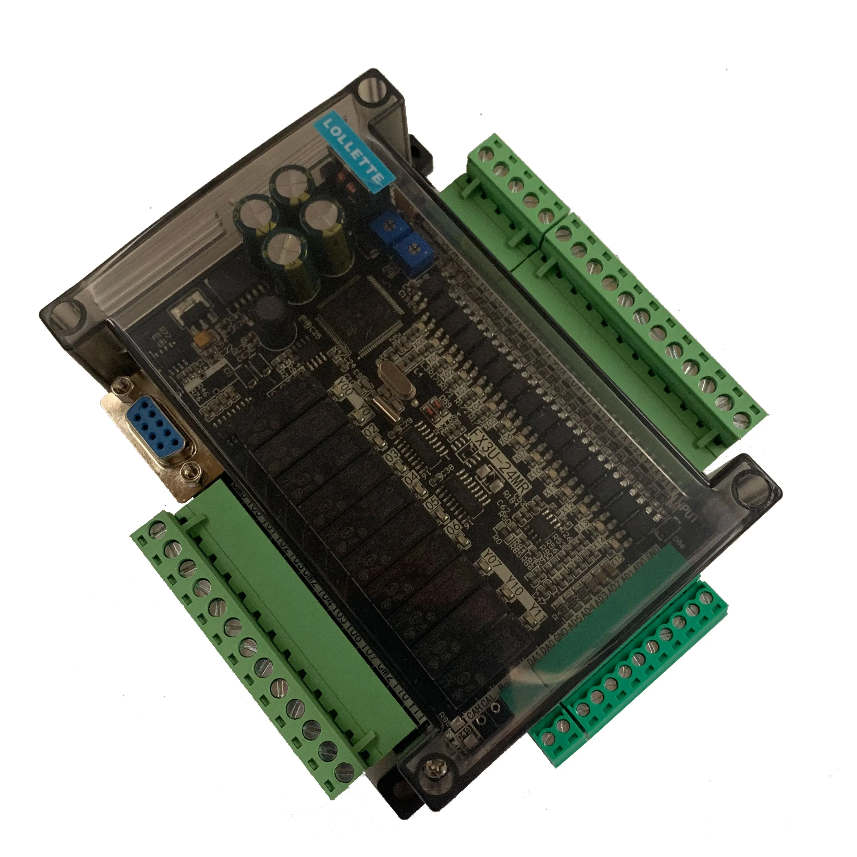 LE3U FX3U 24MR 6AD 2DA Высокоскоростная Промышленная плата управления PLC с 485 связью и RTC без кабеля