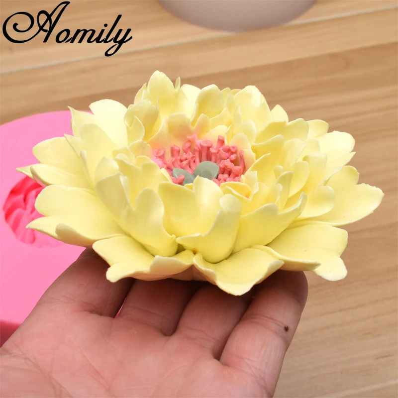 

Aomily 3D Peony Flower Silicone Mold Cake Molds Fondant Molds Sugar Craft Chocolate Moulds Tools Cake Decorating Baking Tools
