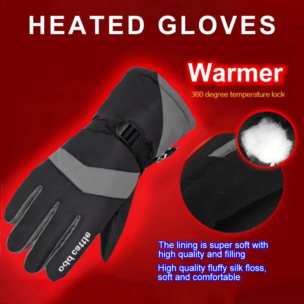 

Motorcycle Heating Gloves For Electric Car Motorcycle Charging Heating Gloves Winter Warm Waterproof Men And Women Gloves