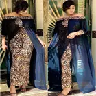 Модное свободное женское платье-макси tilapia с леопардовым принтом, длинное платье с разрезом для отдыха на открытом воздухе, лоскутное платье без бретелек, сексуальное Африканское платье