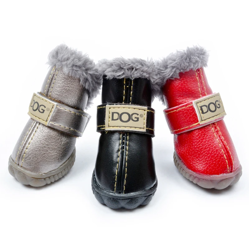 Pet обувь зимние супер теплые 4 шт./компл. для больших собак ботинки хлопок носки с