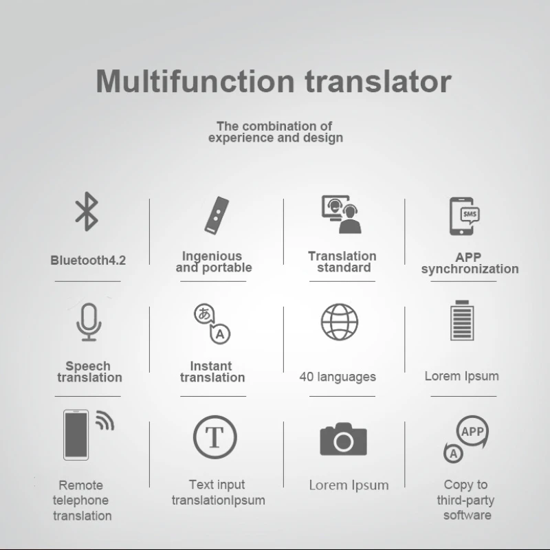 

2021 New 8+ Smart Voice Speech Translator Two-Way Real Time 45+ Multi-Language Translation For Learning Travelling Business Meet