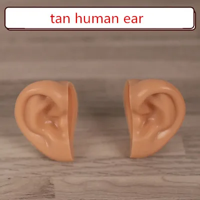 tan human ear Blyth Doll Ears for Blyth Doll Icy Doll White Natural Tan Dark and Super Black Skin Only Ears No Doll Children Toys for Girls - Цвет: tan human ear