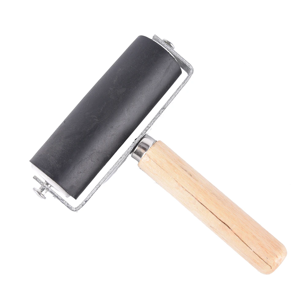 

1pcs Wooden Brayer 10cm Professional Brayer Art Ink Painting Printmaking Roller Stamping Tool