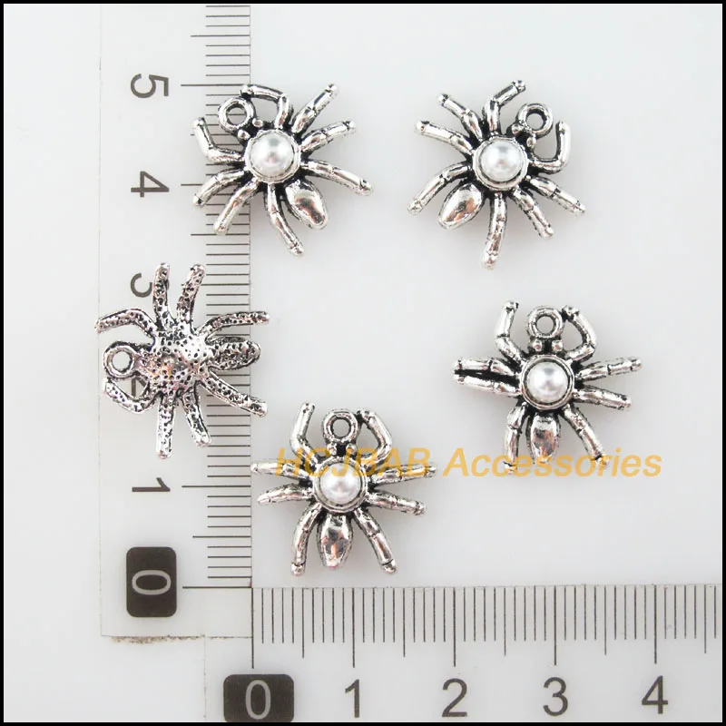 Модные подвески в виде животных паука 20 шт. тибетские серебряные стиле ретро с