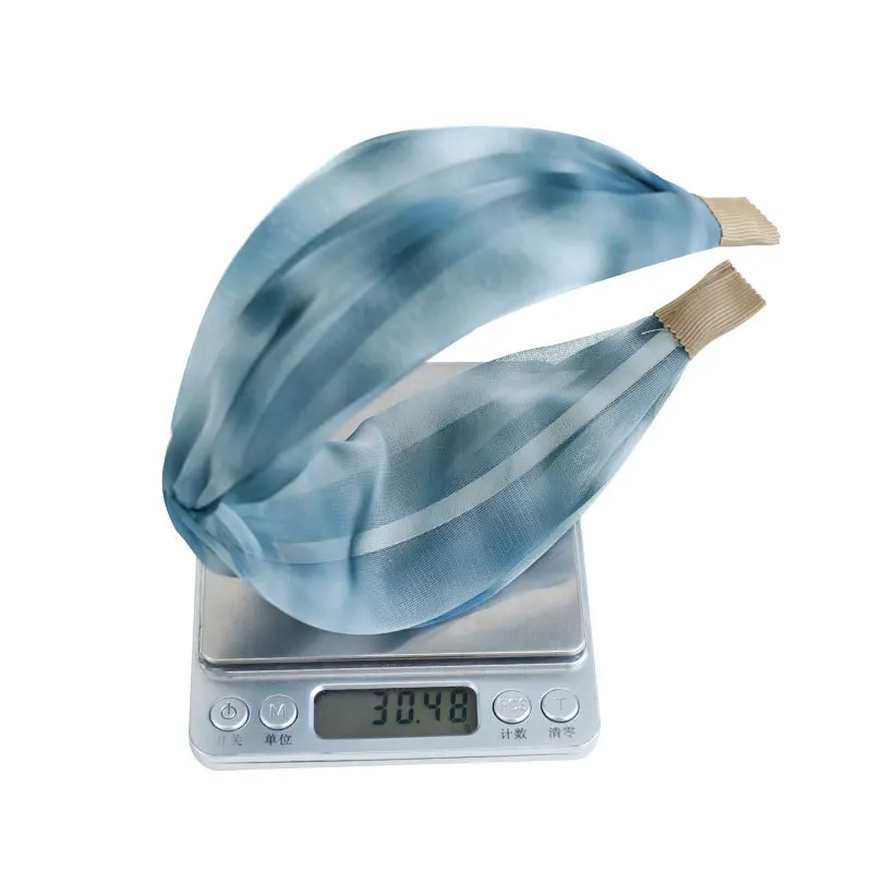 Новый товар сетчатая повязка на голову с перекрестным узлом Мягкая из органзы