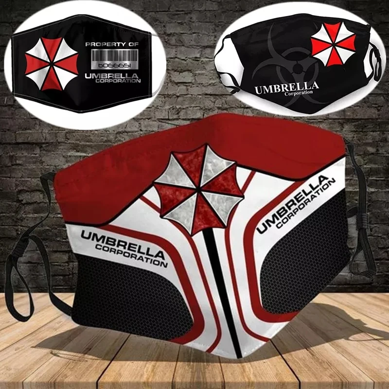 Umbrella Corporation Movie Game Cosplay Costume Face Mask Adult Dustproof Washable Unisex Prop Halloween | Тематическая одежда и