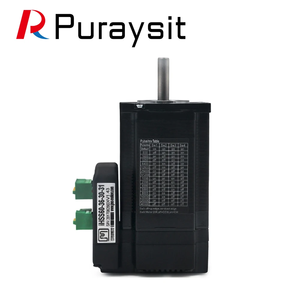 Одноосевой 2-фазный интегрированный шаговый двигатель с замкнутым контуром Nema24 3