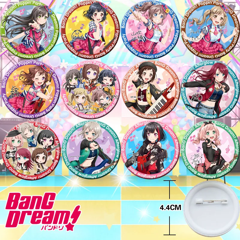 1Set Anime BanG Dream! Asahi Rokka Yukina Mitake Ran Cosplay Bedge Collect Backpack Bags Badge Button Brooch Pin Souvenir Giftr - купить по