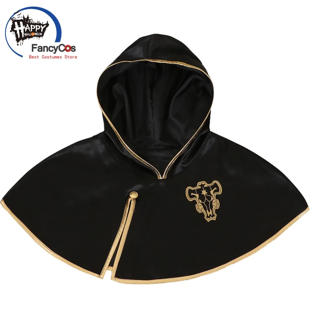 FancyCos плащ с черным клевером аниме косплей костюм Аста черная накидка быка Finral