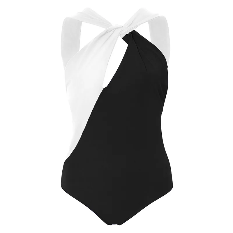 

Solid Swimsuit Woman Vest Sexy Backless Swimsuit Triangle Swimsuit One Piece Bathing Suit Push Up Cross Back Monokini