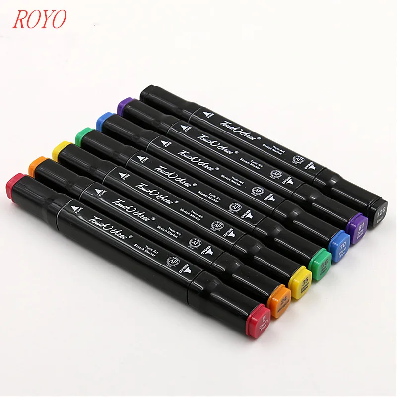 T3 цветной Перманентный маркер с двойным наконечником на основе маркировки набор