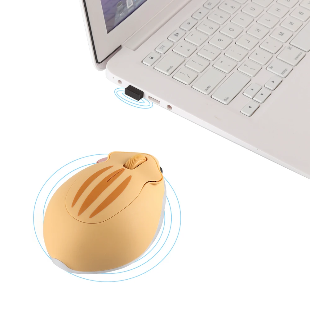 

CHUYI 2.4G Wireless Optical Mouse Cute Hamster Cartoon Computer Mice Ergonomic Mini 3D Office Mouse For Kid Girl Gift PC Tablet