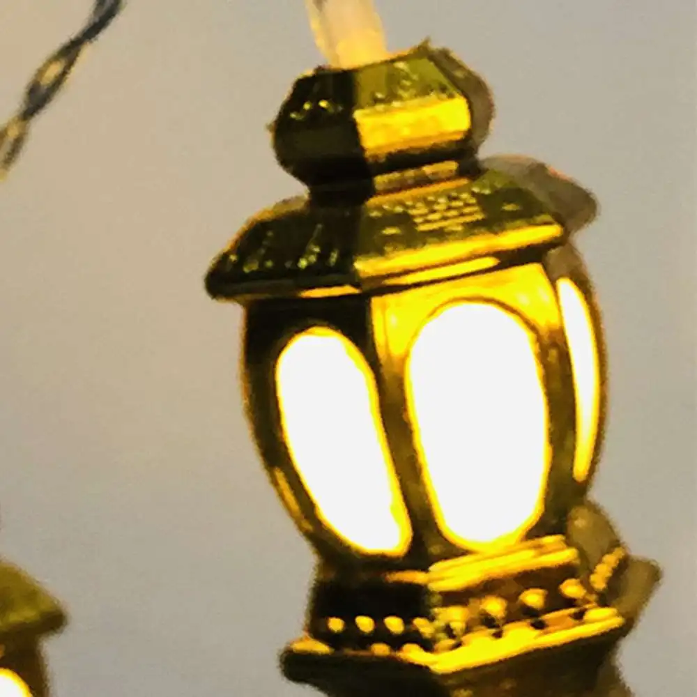 Eid Mubarak Рамадан светодиодные сказочные атмосферные огни Луна мусульманская