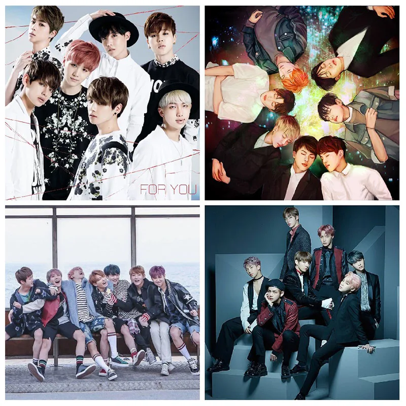 5D diy Kpop полностью квадратная Алмазная картина для мальчиков командная вышивка