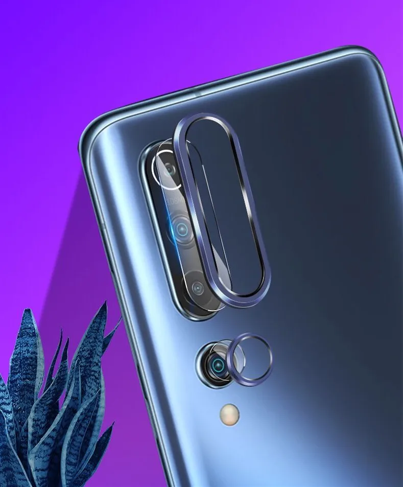 

2pcs Camera Lens Tempered Glass + Metal Protection Ring For Xiaomi mi 10 /mi 10 pro Metal Protection Ring