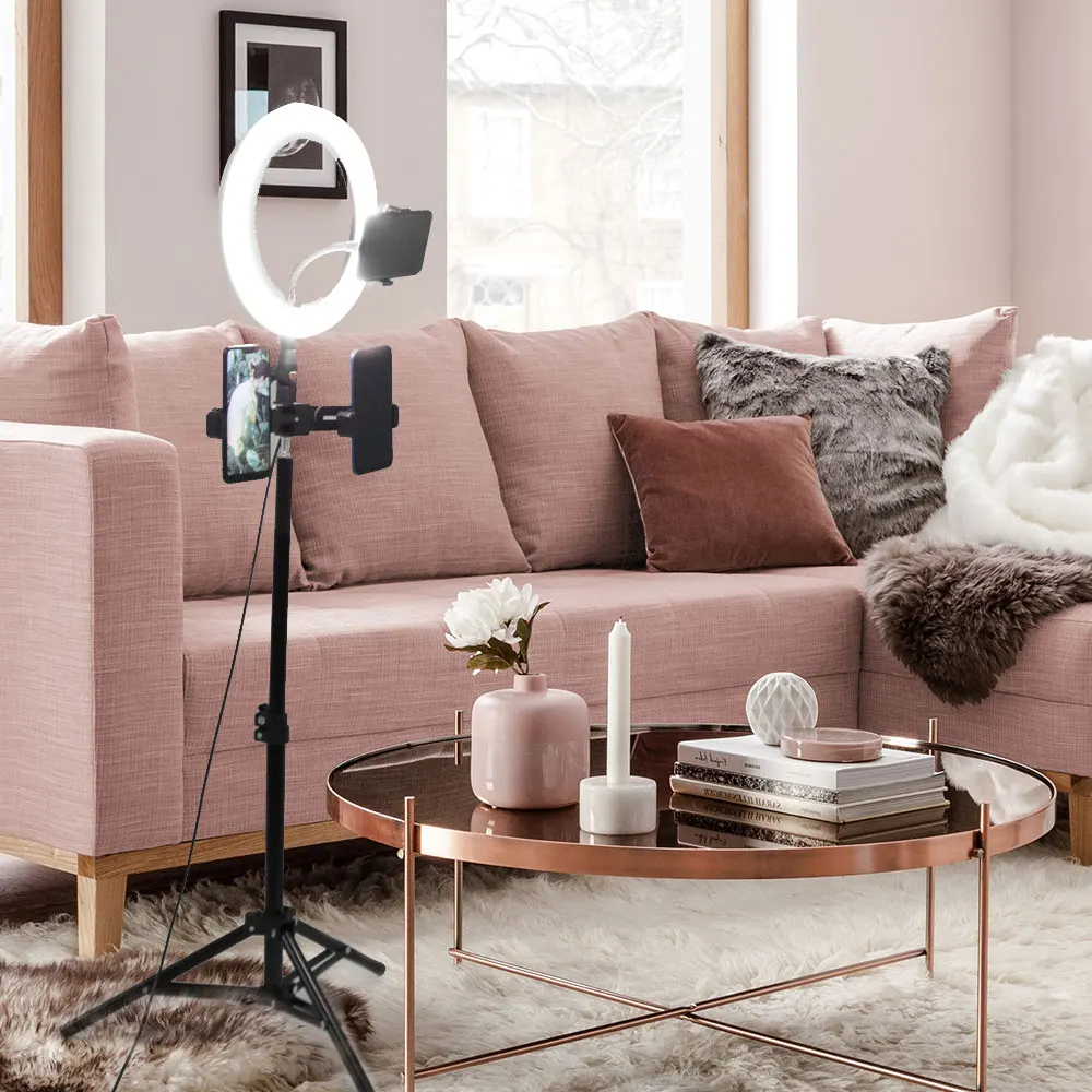 10 дюймовая светодиодная кольцевая лампа с подставкой для штатива селфи свет