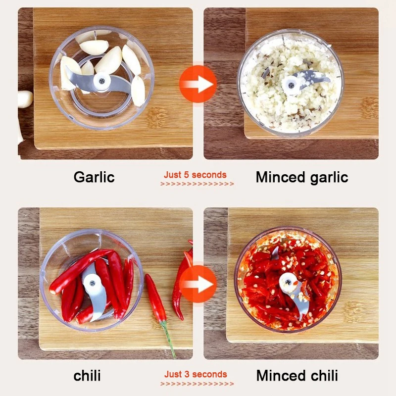 home usb electric mincer garlic chili crusher vegetable chopper blender food processor press kitchen appliances accesories tool free global shipping