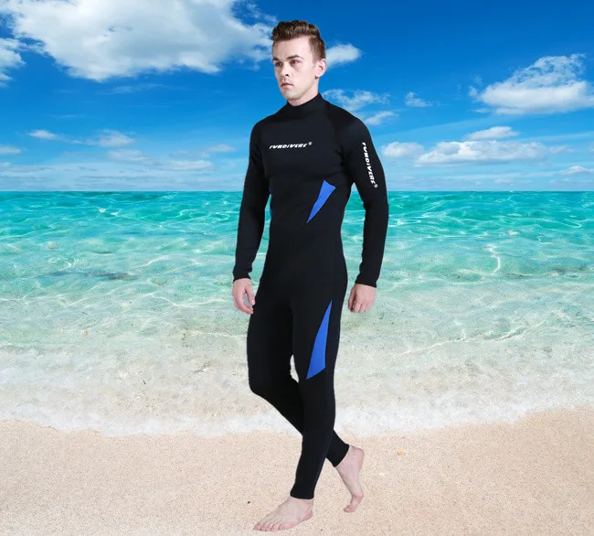 3mm Neoprene Men Scuba Wetsuits Warm One Piece Body Surfing Jumpsuit Full Diving Swimsuit for | Спорт и развлечения