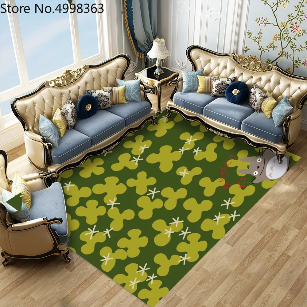 

My Neighbor Totoro Anime Floor Mats Custom Rectangle Decor Carpet for Living Room Bedroom Absorb Water Bathroom Kitchen Mat Rug