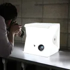 Складной мини-Лайтбокс 24 см9 дюймов, софтбокс со светодиодной подсветкой для фотостудии, софтбокс для комнаты, короб для фотосъемки, световой тент в комплекте