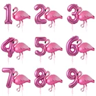 26 шт.компл. алюминиевый шар Фламинго Лебедь 40 дюймов розовый номер Гавайская тема Летняя Вечеринка подарок на день рождения Декор для детского душа