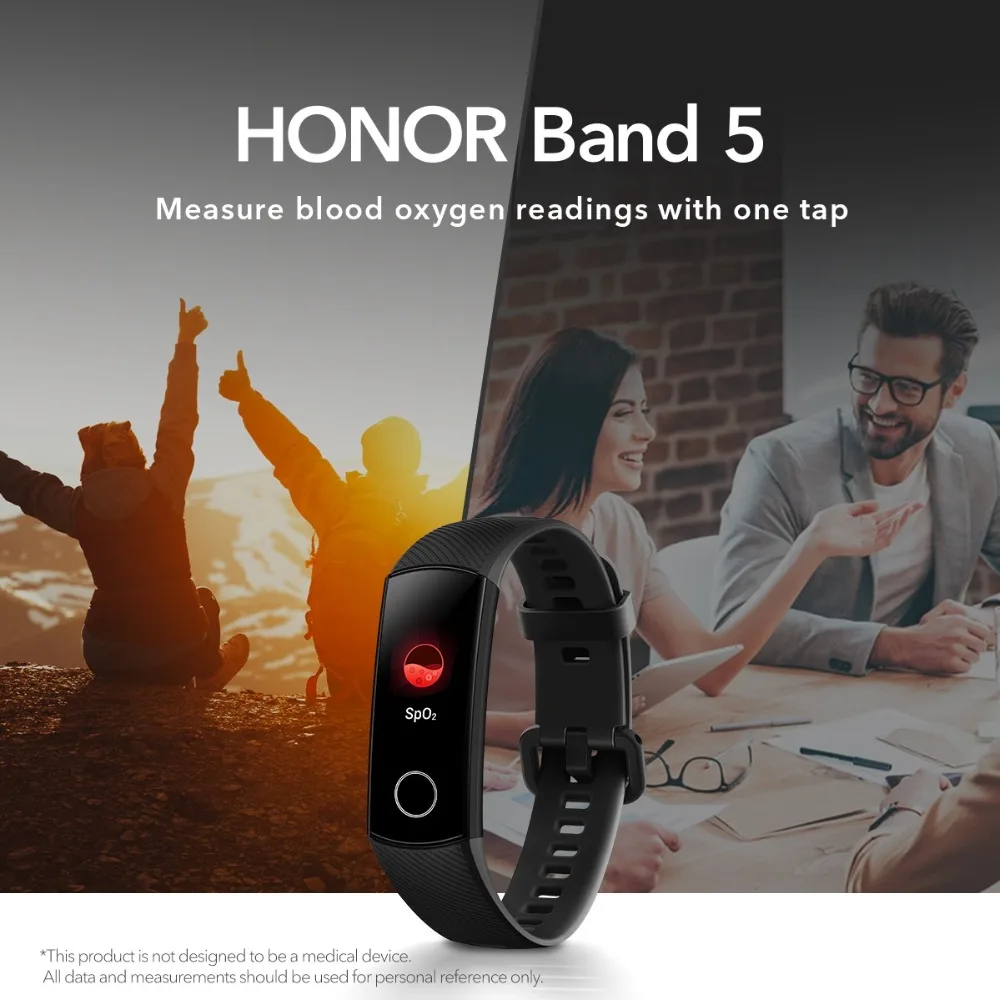 huawei Honor Band 4 Band 5 Smart Wirstband 50m водонепроницаемый фитнес-трекер монитор сердечного ритма во время сна оснастка умный Браслет