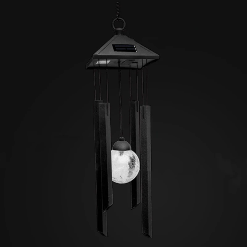 

Solar Colorful LED Wind Chime Lamp Hanging Garden Bells Wind Chimes for Outside Decoration Soothing Melodic Deep Tones Outdoor