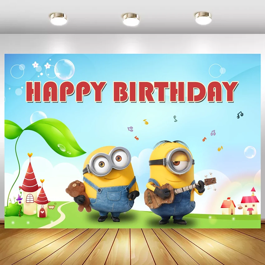 

Музыкальная гитара детские большие глаза мультфильм фото фон с днем рождения новорожденный фон сказочные замки садовое украшение для вече...