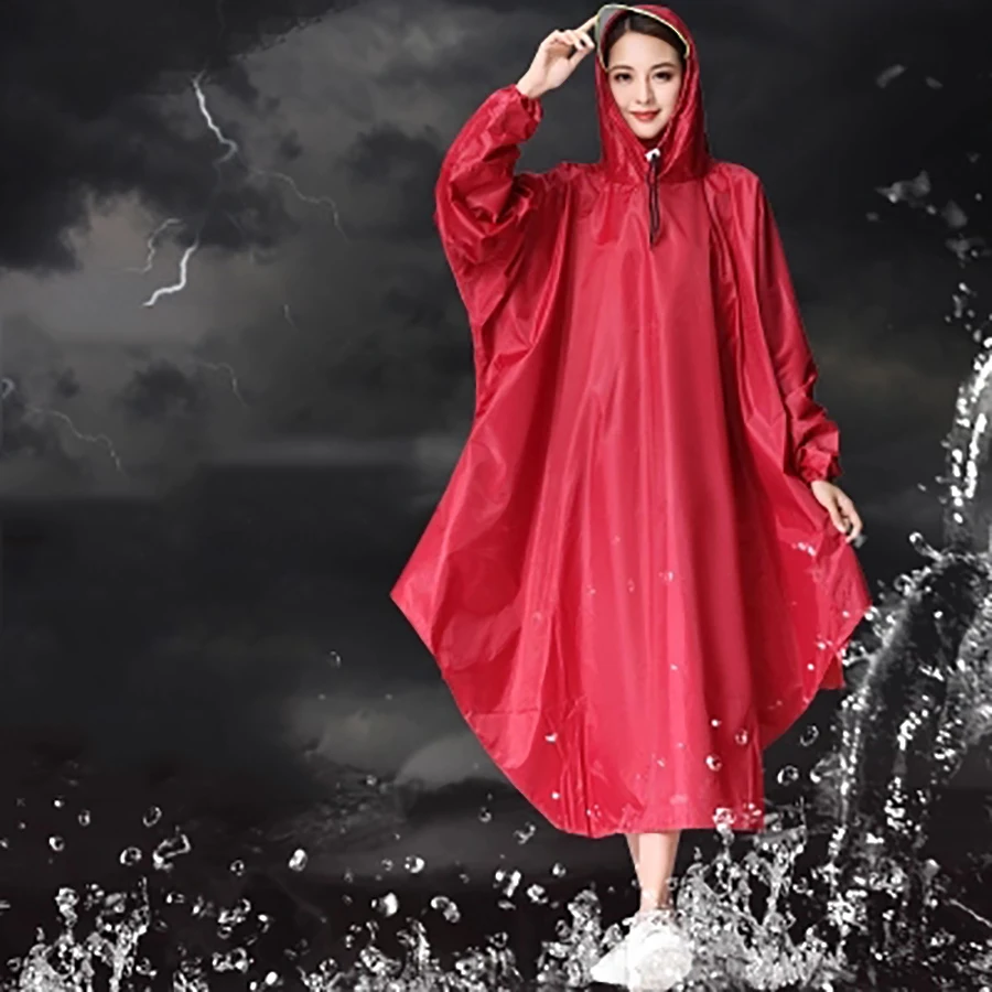 Длинная непромокаемая куртка пончо женская спортивная одежда дождевик из ПВХ