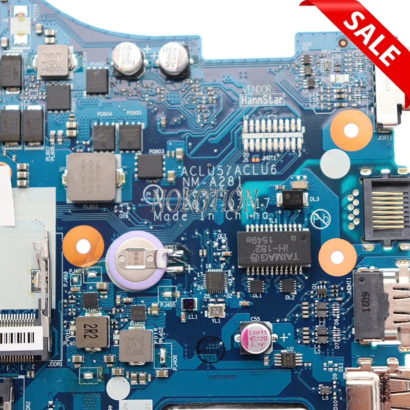 Nokotion 5B20G38071 ACLU5 ACLU6 NM-A281 для Lenovo Ideapad G40-45 14-дюймовая материнская плата ноутбука Radeon R5