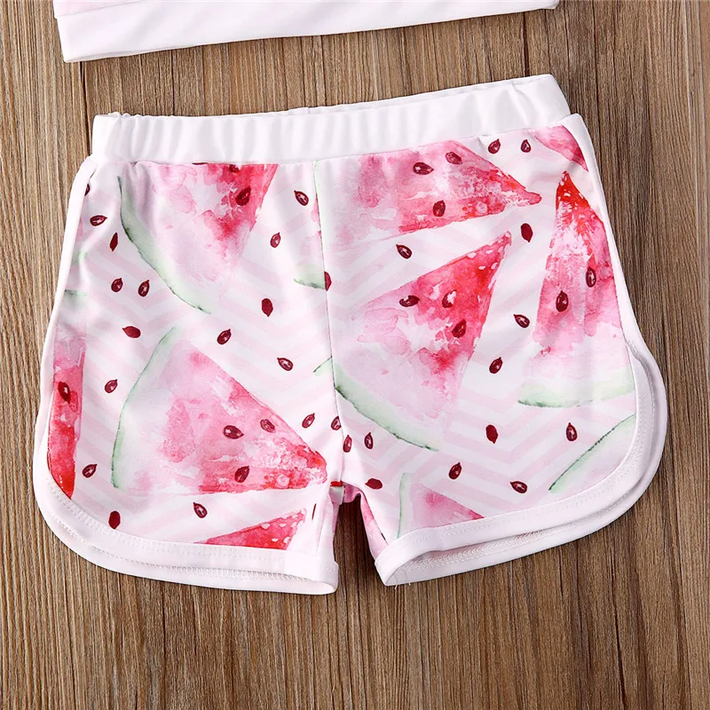 

2Pcs Summer Kid Baby Girls Dinosaur Vest Top+Shorts Swimwear Outfits Kids Girls Holiday Swimsuit Children Fashion Clothes Sets