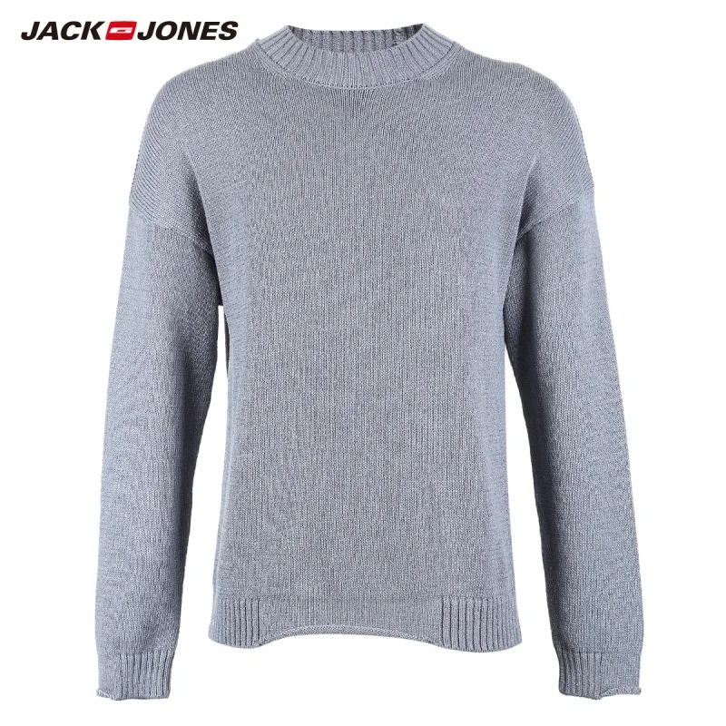 Мужской повседневный свободный свитер JackJones с вырезом лодочкой 218325503 | Мужская