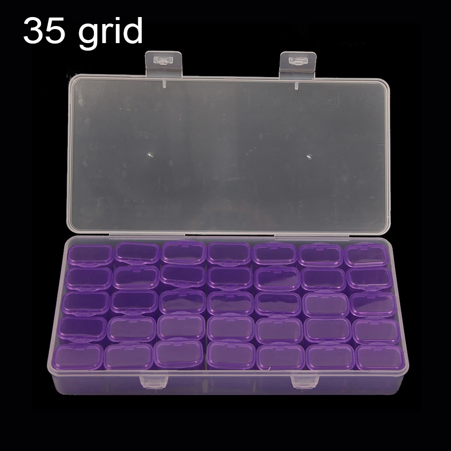 

NEW 35 grid large capacity rice bead box DIY beaded box diamond painting diamond storage box