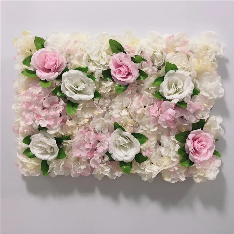 Rose Hydrangea Artificial Flower Wall Panel Decor Backdrop Wedding Party Event Birthday Shop Scene Layout Customizable images - 6