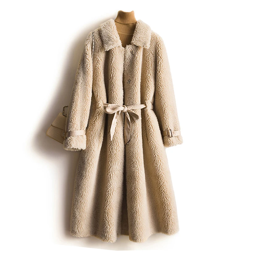 30 шерсть женский мех плюшевое пальто зимняя куртка шерстяной длинный плащ