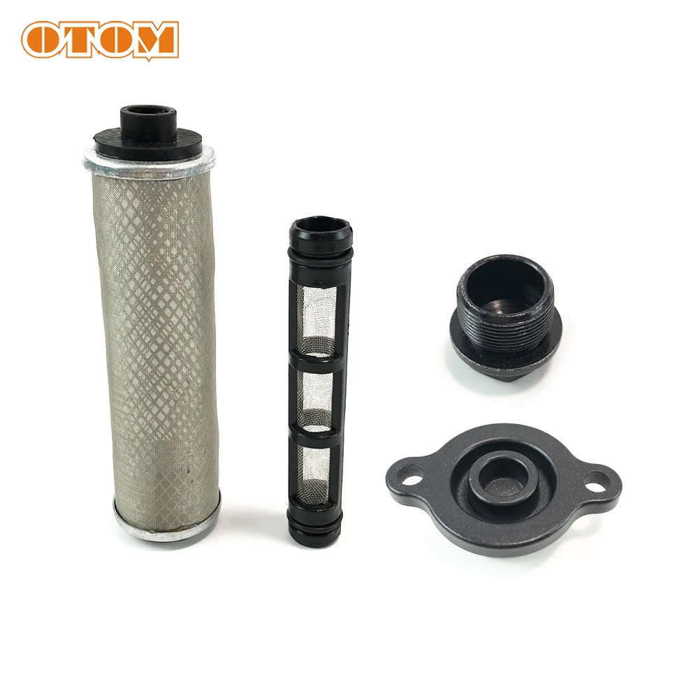 OTOM Motorcycle Oil Filter Coarse Filtration Cover Kit Engine Fine Crude For ZONGSHEN NC250 NC450 KAYO K6 T6 Pit Dirt Bike Parts