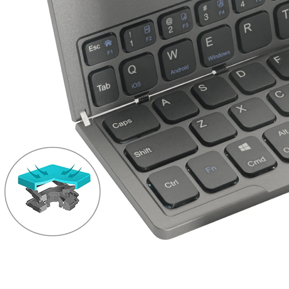 B048 домашняя bluetooth-клавиатура эргономичная складная с подставкой для планшета ультра тонкая портативная универсальная ABS дорожная Беспроводная офисная