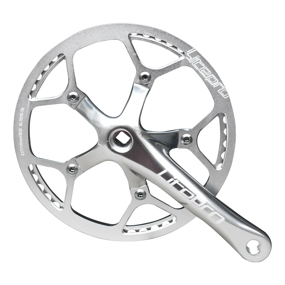 Litepro трек велосипедный шатун бензопила 130BCD 41T 45T 47T 53T 56T 58T одна скорость BMX цепь колеса 170 мм складной велосипед рукоятка